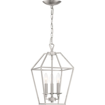 James Allan QZCH1852 Antelope 3 Light 10"W Taper Candle - Polished Nickel