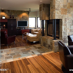 Contemporary Warmth - "Canyon Creek" - Indoor Fireplaces
