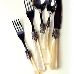 Pearled Stainless Steel Flatware - Flatware And Silverware Sets