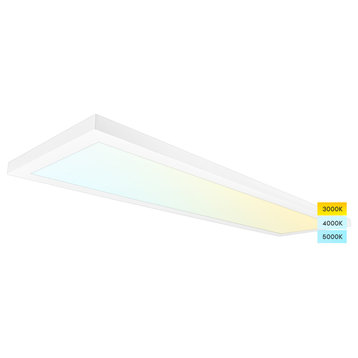 Luxrite 1x4 FT Surface Mount LED Flat Panel 3 Color Selectable