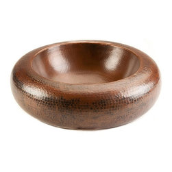 Premier Copper Premium 18&Prime; Blooming Vessel Hammered Copper Sink PVRDW18 - Bathroom Sinks