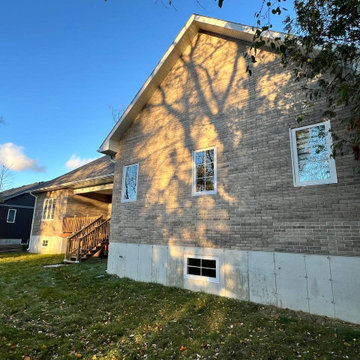 Facade installation project in Georgina, ON