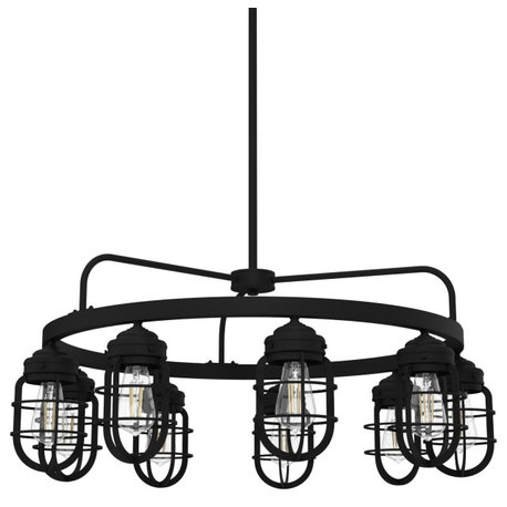 Hunter Starklake 35 Chandelier Starklake 9 Light 35"W Ring - Natural Iron