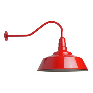 Outdoor Barn Lighting, The Redondo Farmhouse Light, Red
