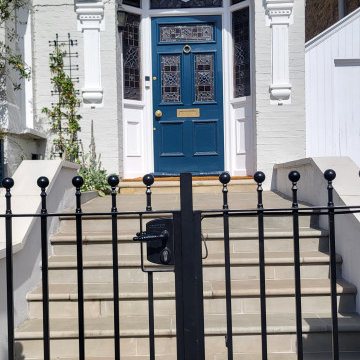 Victorian Front Entrance with Metal Gate