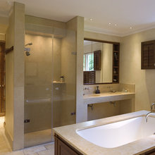 shower one wall of glass