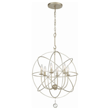 Crystorama 9226-OS 6 Light Chandelier in Olde Silver