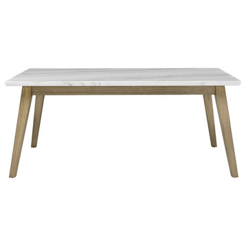 Vida White Marble Top Dining Table