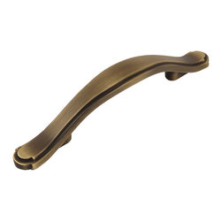 Cosmas - Cosmas 8816BAB Brushed Antique Brass Cabinet Pull, Set of 10 - Cabinet And Drawer Handle Pulls