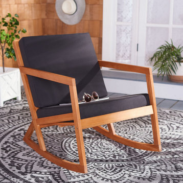 Safavieh Outdoor Vernon Rocking Chair Natural/Black