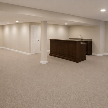 Finished Basement, Egress Window, Wet Bar, Built-In's & Bathroom