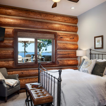 North Carolina Handcrafted Log Home - Lake Gaston Residence