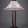 Apollo 2-Light Table Lamp, Dark Granite/Square Frosted Crystal