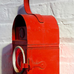 Scarlett Red Vintage Urban Up-cycled Industrial Road Workers / Railway Lantern - Novelty Lights