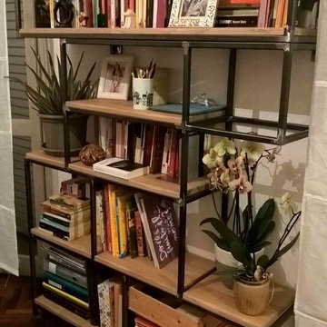 Libreria ferro e castagno