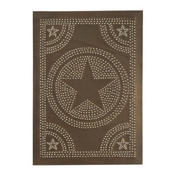 USA Handcrafted - Four Handcrafted Punched Tin Cabinet Panel Country Barn Star Design - Kitchen Cabinetry