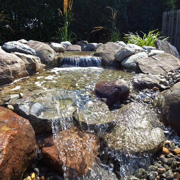 Small Backyard Pondless Waterfall