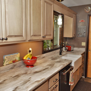 Cottonwood Maple Galley Kitchen. Haas Lifestyle Collection