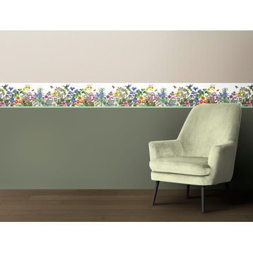 GB50071 Living Garden Peel and Stick Wallpaper Border 10in Height x 15ft