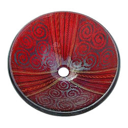 Mark Ditzler - Glass Bathroom Sink | Red Venetian - Bathroom Sinks