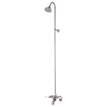 Cheviot Products 5100 Series Tub Filler W/ Shower, Lever Handles, Brushed Nickel