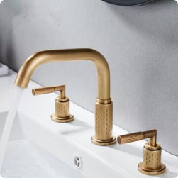 Antique Brass Three-pieces Rotatable Mixer Bathroom Sink Faucets Bath Faucets TA2780F - Bathroom Sink Faucets