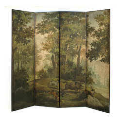 RL Goins Italian Boar Hunt Screen - Screens And Room Dividers