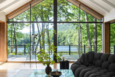 Inspiration for a modern living room remodel in New York