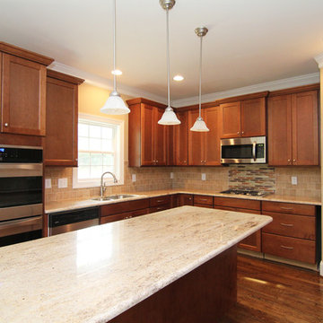 Large island in the kitchen