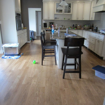 BAY SHORE NEW 4" SELECT WHITE OAK INSTALLED/FINISHED W FRUITWOOD & TRAFFIC HD
