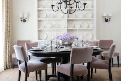 Transitional dining room photo in Houston
