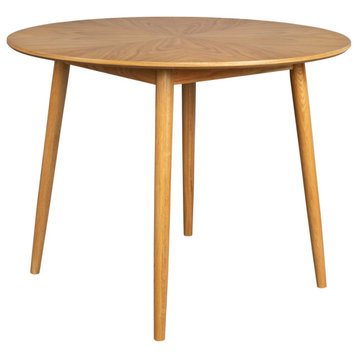 Round Natural Wood Dining Table | DF Fabio, Medium