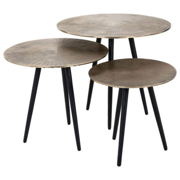 Round Aluminum Coffee Table Set (3) | OROA Vittorio