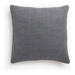 Barn & Willow : Belgian Linen Throw Pillows Shale - Piped - Decorative Pillows