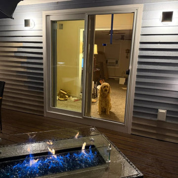 Outdoor wall lighting that makes the deck inviting after dark