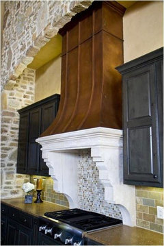 I Need Some Ideas With An Island Vent Hood On A Planned Cathedral Visit Us At Www Saltillotileconnection Cantera For More Information And To Request A Quote We Have Done Several Stone Range Hoods Copper