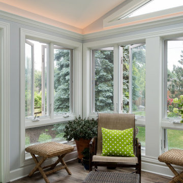 A Nature-Infused Home Addition with Ambient Lighting