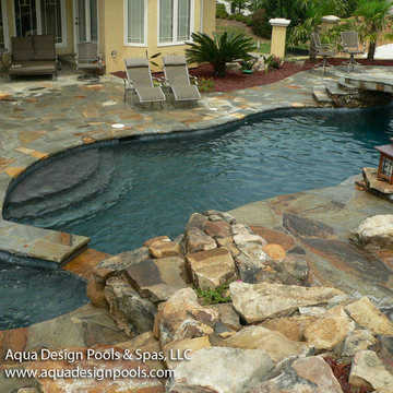Tropical Pool with Outstanding Waterfall