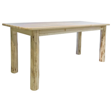 Montana Collection 4 Post Dining Table, Clear Lacquer Finish