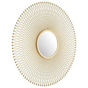Glow Round Mirror Gold