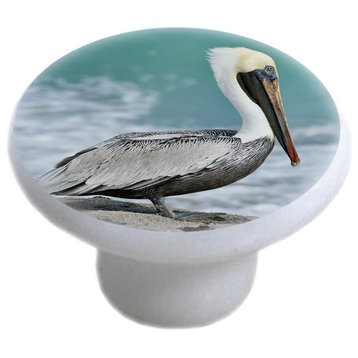 Pelican Ceramic Cabinet Drawer Knob