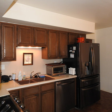 Moderm White Kitchen Remodel | Dynamic Mosaic Backsplash & Crisp Contrast