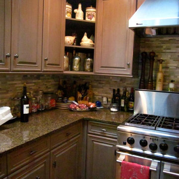 Short Hills, NJ Kitchen Cabinet Faux Painting