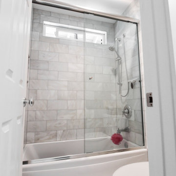 Transitional Guest and Master Bathrooms
