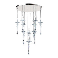 Isaac Light Incomparable Crystal Chandelier, Black, Medium, 6 Bulbs