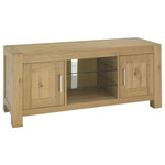 Bentley Designs - Turin Light Oak Entertainment Unit - Turin Light Oak Entertainment Unit will add an indulgently warm feel to any room. With rustic oak veneers set in solid American oak frames in a rich oiled finish, Turin dining naturally embodies a casual and contemporary aesthetic.