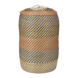 John Lewis Fusion Colour Stripe Laundry Basket - Utility Room Products