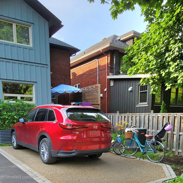 An Eco-conscious Garden: Permeable patio, walkway + Edible Garden