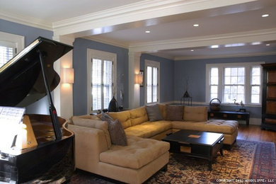 Living room - traditional living room idea in Boston