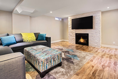 Elegant basement photo in Toronto